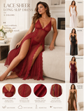 Lace Sheer Long Slip Dress